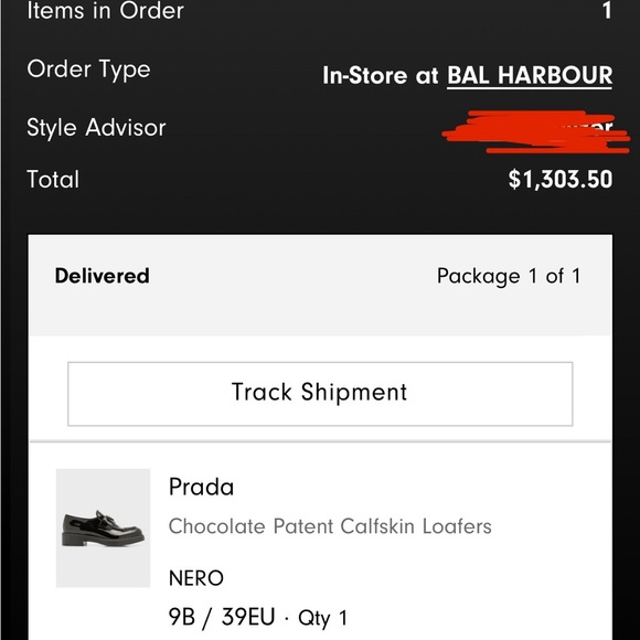 Prada Chocolate Patent Calfskin Loafers. Like new- in box. Black. Size 8.5. - Picture 14 of 14